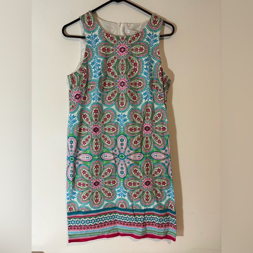 London Times Multicolor Floral Sleeveless Shift Dress